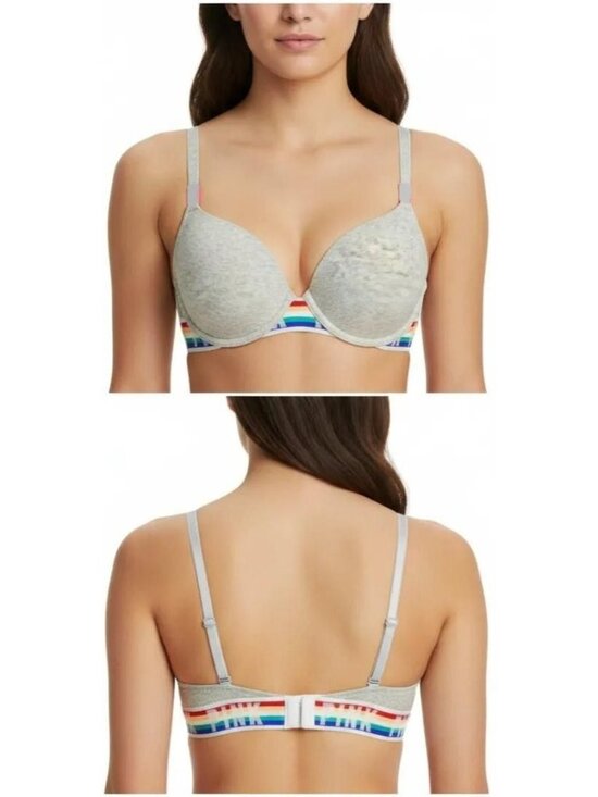Victoria's Secret PINK Other - Victoria's Secret Pink Women's Wear Everywhere Push Up Rainbow Bra Size 32DD